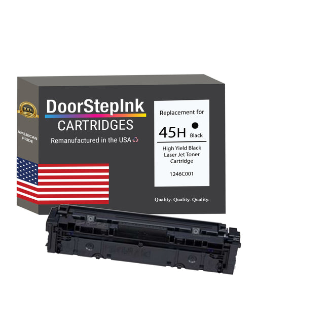 Canon 045H High Yield Black LaserJet Toner Cartridge, 1246C001