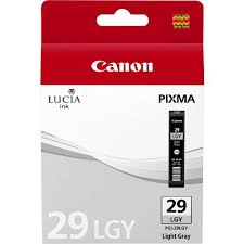Original Canon PGI-29 Standard Yield Light Gray Ink Cartridge, 4872B001