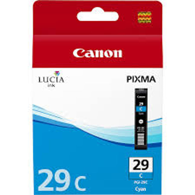 Original Canon PGI-29 Standard Yield Cyan Ink Cartridge, 4873B001 