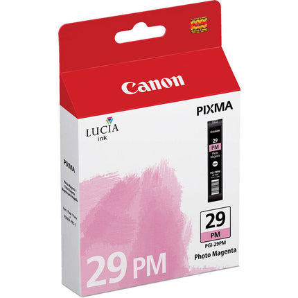 Original Canon PGI-29 Standard Yield Photo Magenta Ink Cartridge, 4877B002 