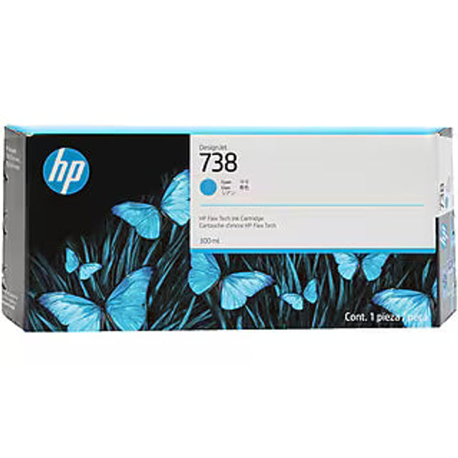 Original HP 738 Standard Yield Matte Black Ink Cartridge, 498N4A