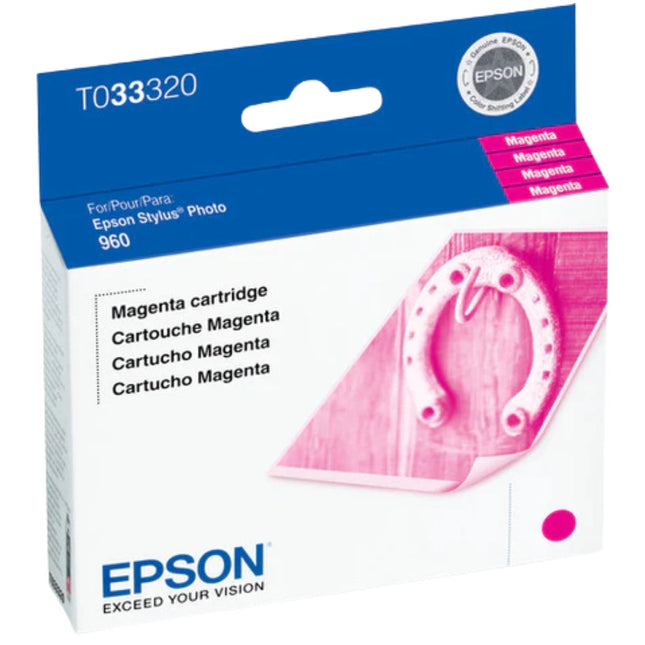 Original Epson T0333 Standard-Yield Magenta Ink Cartridge, T033320