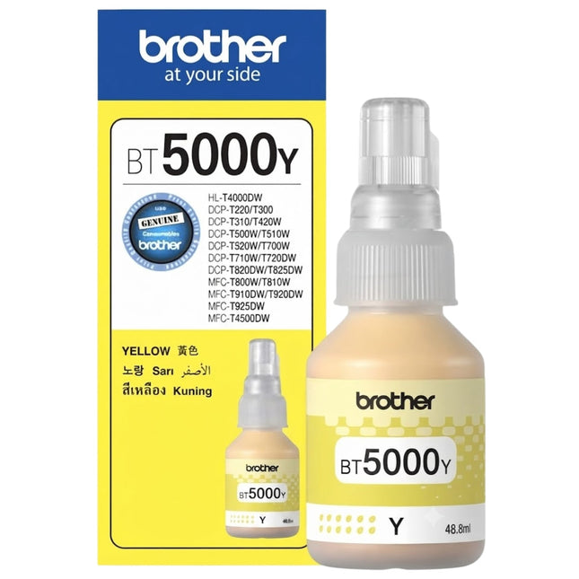 Original Brother BT5001 High Yield Yellow ink bottle