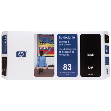 HP 83 Black DesignJet UV Printhead and Printhead Cleaner, C4960A
