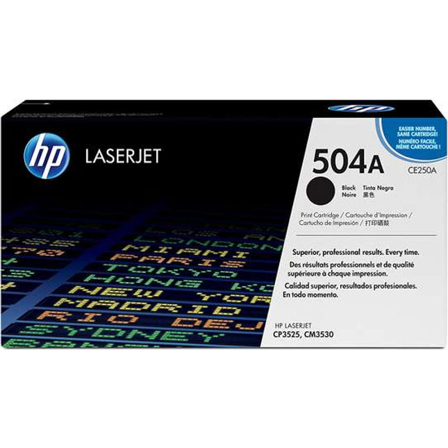 HP 504A High Yield Black LaserJet Toner Cartridge, CE250A