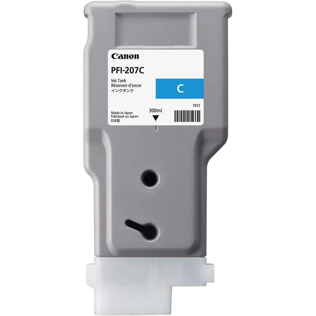 Original Canon PFI-207 300mL Cyan Ink Cartridge
