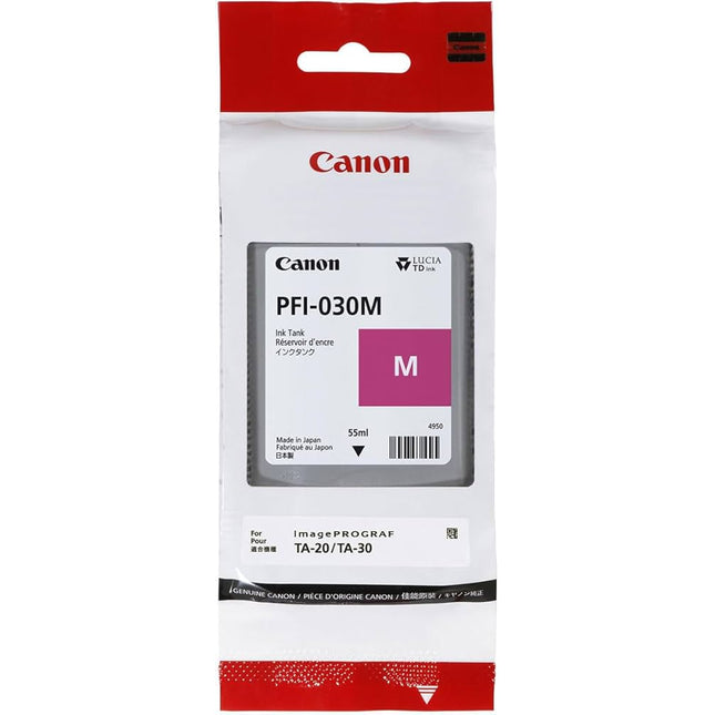 Original Canon PFI-030 Standard Yield Magenta Ink Cartridge, 3491C001