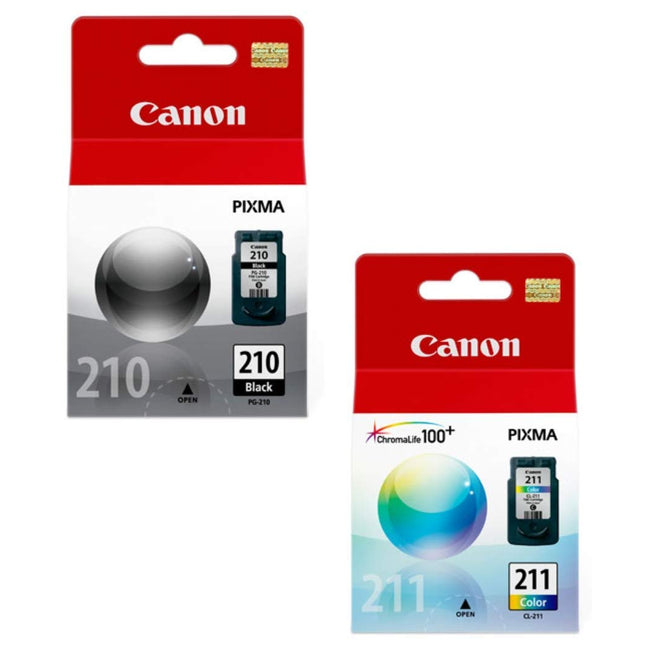 Original Canon PG-210 / CL-211 Black and Color Ink Cartridges