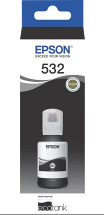 Genuine Epson 532 EcoTank Ultra-High Capacity Black Ink Bottle, T532120-S