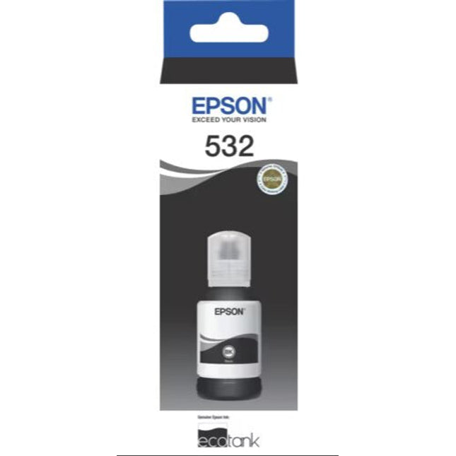 Genuine Epson 532 EcoTank Ultra-High Capacity Black Ink Bottle, T532120-S