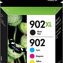Original HP 902XL Black, & 902 Cyan, Magenta, Yellow Ink Cartridges