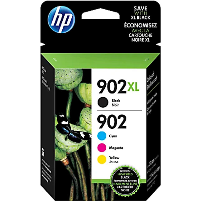 Original HP 902XL Black, & 902 Cyan, Magenta, Yellow Ink Cartridges
