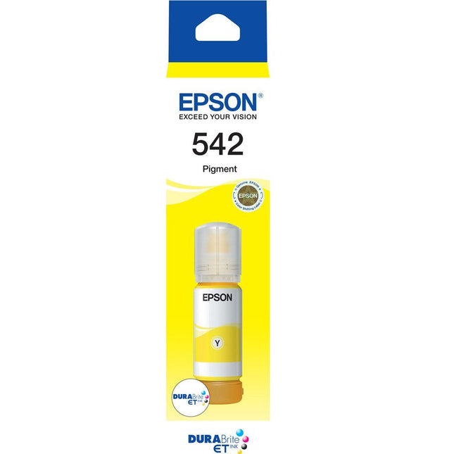 Genuine Epson 542 70ml Standard Yield Yellow Ink Bottle, T542420