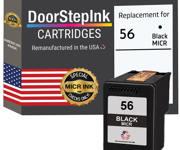 DoorStepInk Brand for HP 56 (C6656AN) Black MICR Remanufactured in the
