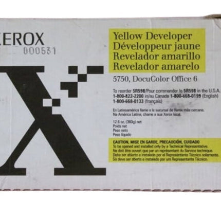 Genuine Xerox 5R598 Standard Yield Yellow Developer Cartridge