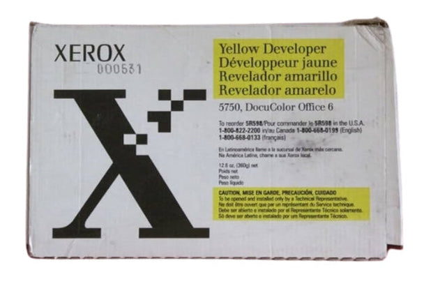 Genuine Xerox 5R598 Standard Yield Yellow Developer Cartridge