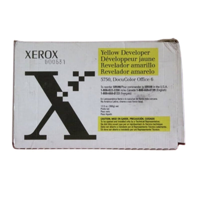 Genuine Xerox 5R598 Standard Yield Yellow Developer Cartridge