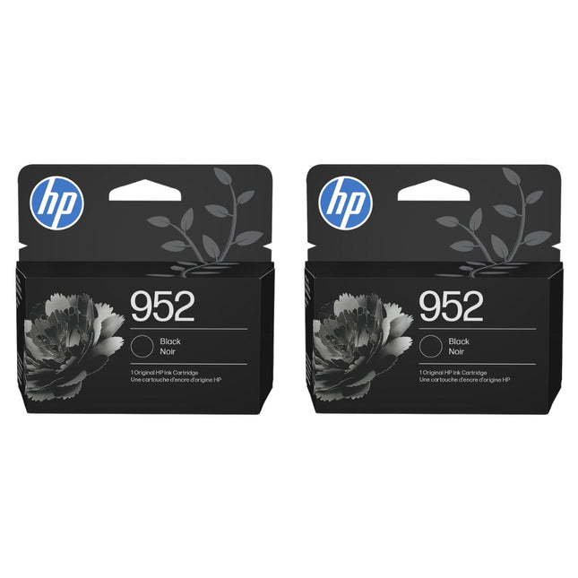 New Genuine HP 952 (F6U15AN) Black Ink Cartridge- 2 Pack
