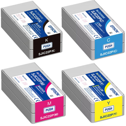 Epson SJIC22P (C33S02060) Original Black & Color Ink Cartridge-4 Pack