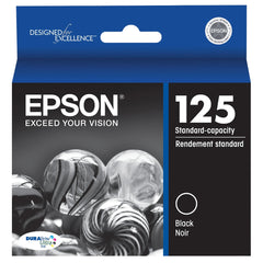 Original Epson T125 Standard Yield Black Ink Cartridge, T125120