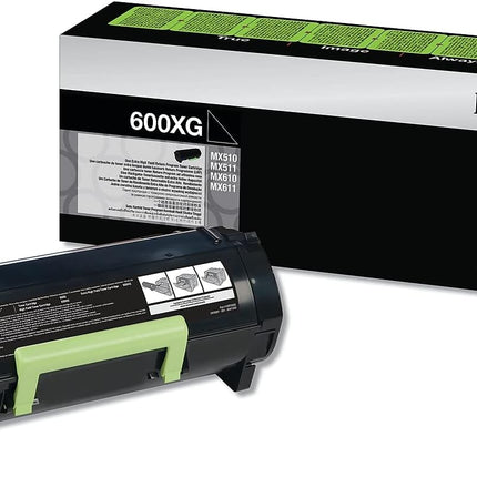 Original Lexmark 600XG, Extra High-Yield Black Return Program Toner Cartridge, 60F0X0G