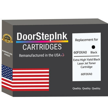 Remanufactured in the USA For Lexmark 60F0XA0 High Yield Black Laser Toner Cartridge, 60F0XA0