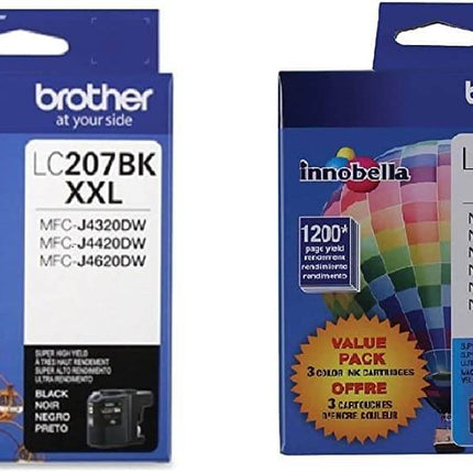 Brother LC207XXL Black & LC205XXL Color Ink Cartridges