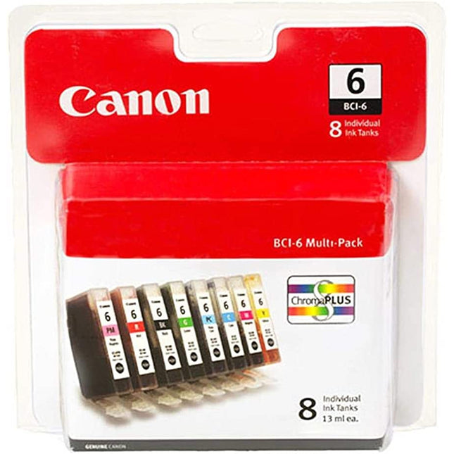 Canon BCI-6 Black and Color Ink Cartridge-8 Pack