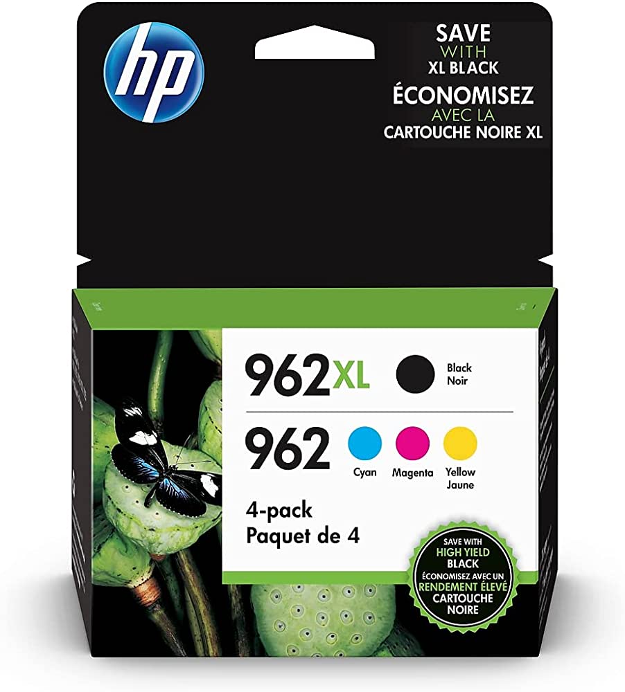 Original HP 962XL Black & 962 Cyan, Magenta, Yellow Ink Cartridge-4 Pack Original HP 962XL Black & 962 Cyan, Magenta, Yellow Ink Cartridge-4 Pack