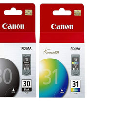Canon PG-30 Black and CL-31 Color Printer Ink Cartridges