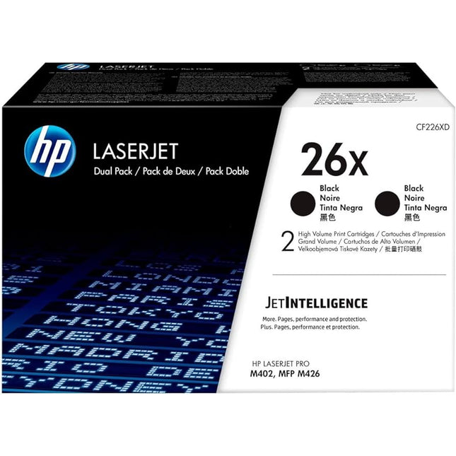 HP 26X High Yield Black LaserJet Toner Cartridge, CF226D