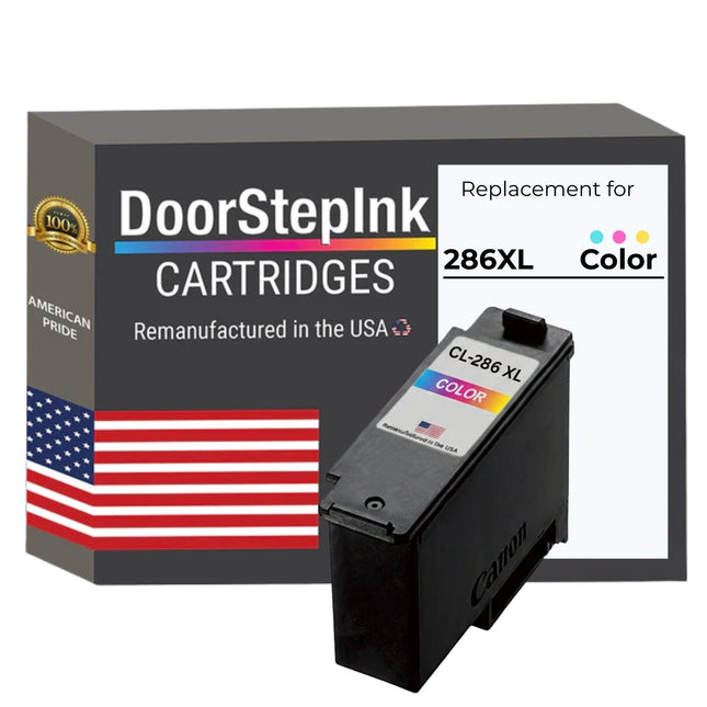 DoorStepInk Brand for Canon 286XL Color Remanufactured in the USA Ink Cartridges,6216C001