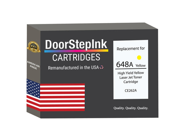 HP 648A High Yield Yellow LaserJet Toner Cartridge, CE262A