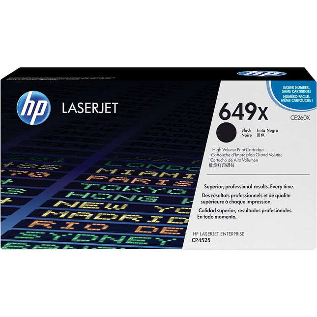 HP 649X High Yield Black LaserJet Toner Cartridge, CE260X