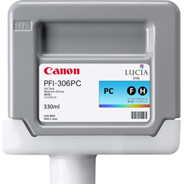 Canon PFI-306PC Standard-Yield Photo Cyan Ink Cartridge, 6661B001