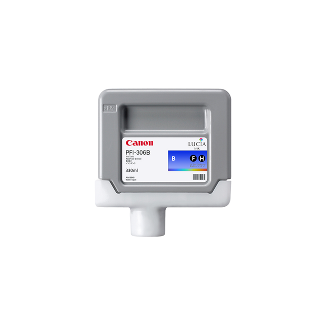 Canon PFI-306B Standard-Yield Blue Ink Cartridge, 6665B001