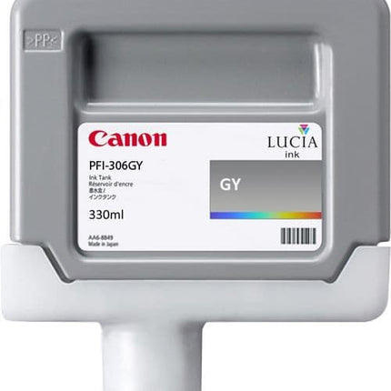 Canon PFI-306GY Standard-Yield Gray Ink Cartridge, 6666B001