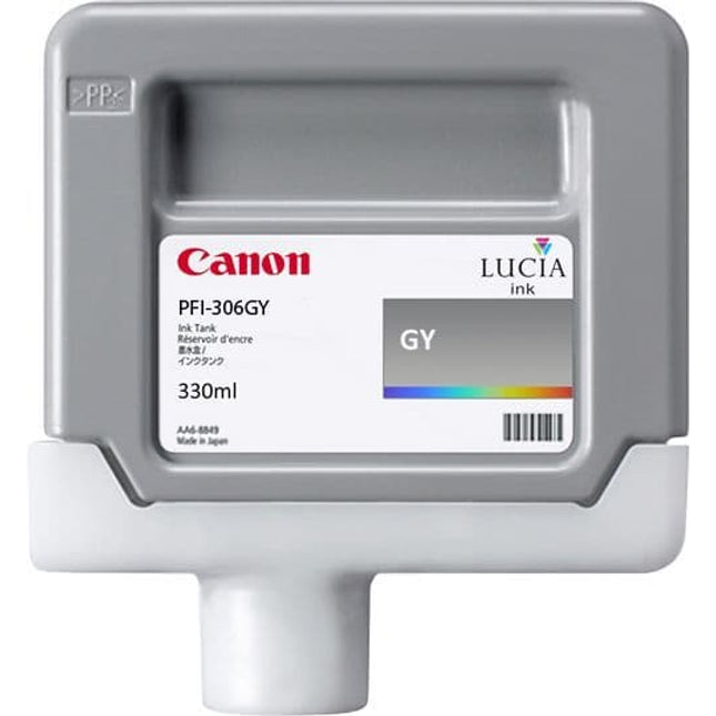 Canon PFI-306GY Standard-Yield Gray Ink Cartridge, 6666B001