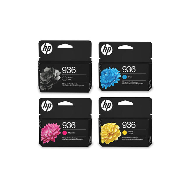 Original HP 936 Standard Yield Multi Color Ink Cartridge, 6C3Z5LN-4-Pack