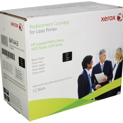 Original Xerox 6R1443 Standard Yield Black Toner Cartridge, 006R01443 (alternative to the HP 64A (CC364A)