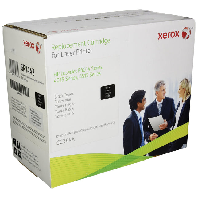 Original Xerox 6R1443 Standard Yield Black Toner Cartridge, 006R01443 (alternative to the HP 64A (CC364A)