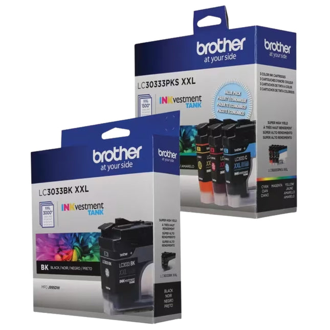 Brother-LC3033XXL Super High-Yield Tank Multi-Color Ink Cartridge-4 Pack