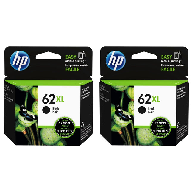 HP 62XL (C2P05AN) Black Ink Cartridge- 2 Pack