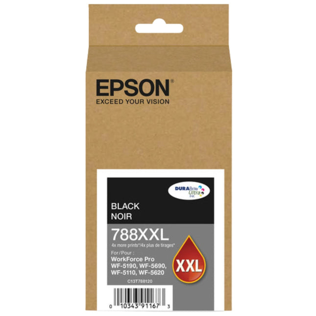 Original Epson 788XXL Extra High Yield Black Ink Cartridge, C13T788120