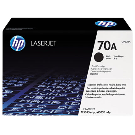 Original HP 70A Standard-Yield Black Laser Toner Cartridge, Q7570A