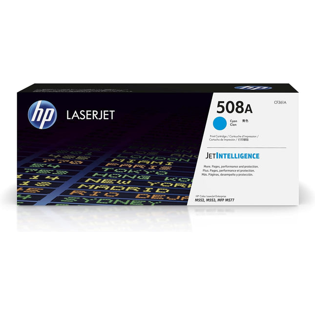 HP 508A Standard Yield Cyan LaserJet Toner Cartridge, CF361A