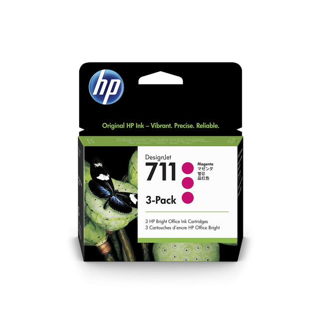Original HP 711 Magenta (CZ135A) Ink Cartridge- Pack of 3