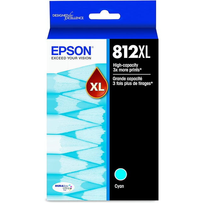 Epson T812XL Cyan High Yield Ink Cartridge (T812XL220-S)