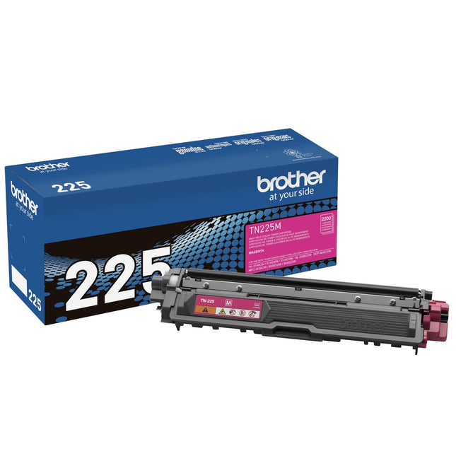 Genuine Brother TN-225M High-Yield Magenta Toner Cartridge