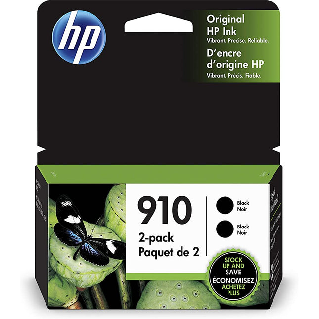 Original HP 910 (3YL61AN) Black Standard Yield Ink Cartridge-2 Pack
